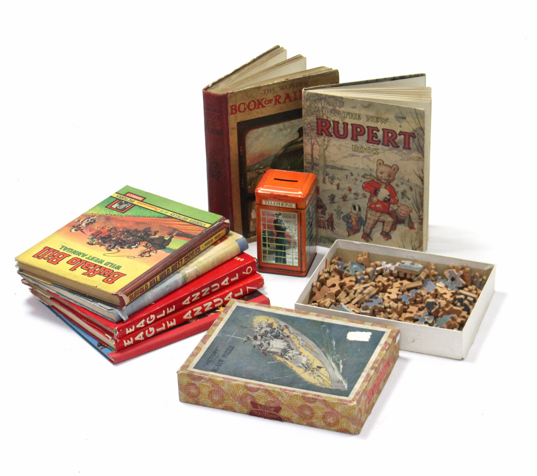 A Hayter’s plywood Topical series jig-saw puzzle “Victory”, boxed; together with seven various