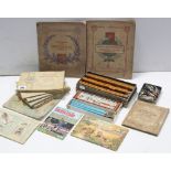 A William Mitchells “Gresham” poster pen set (No. 464), boxed; a treen printing set; various pen