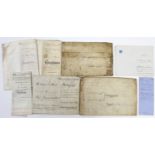 Eight various 18th, 19th & 20th century indentures.