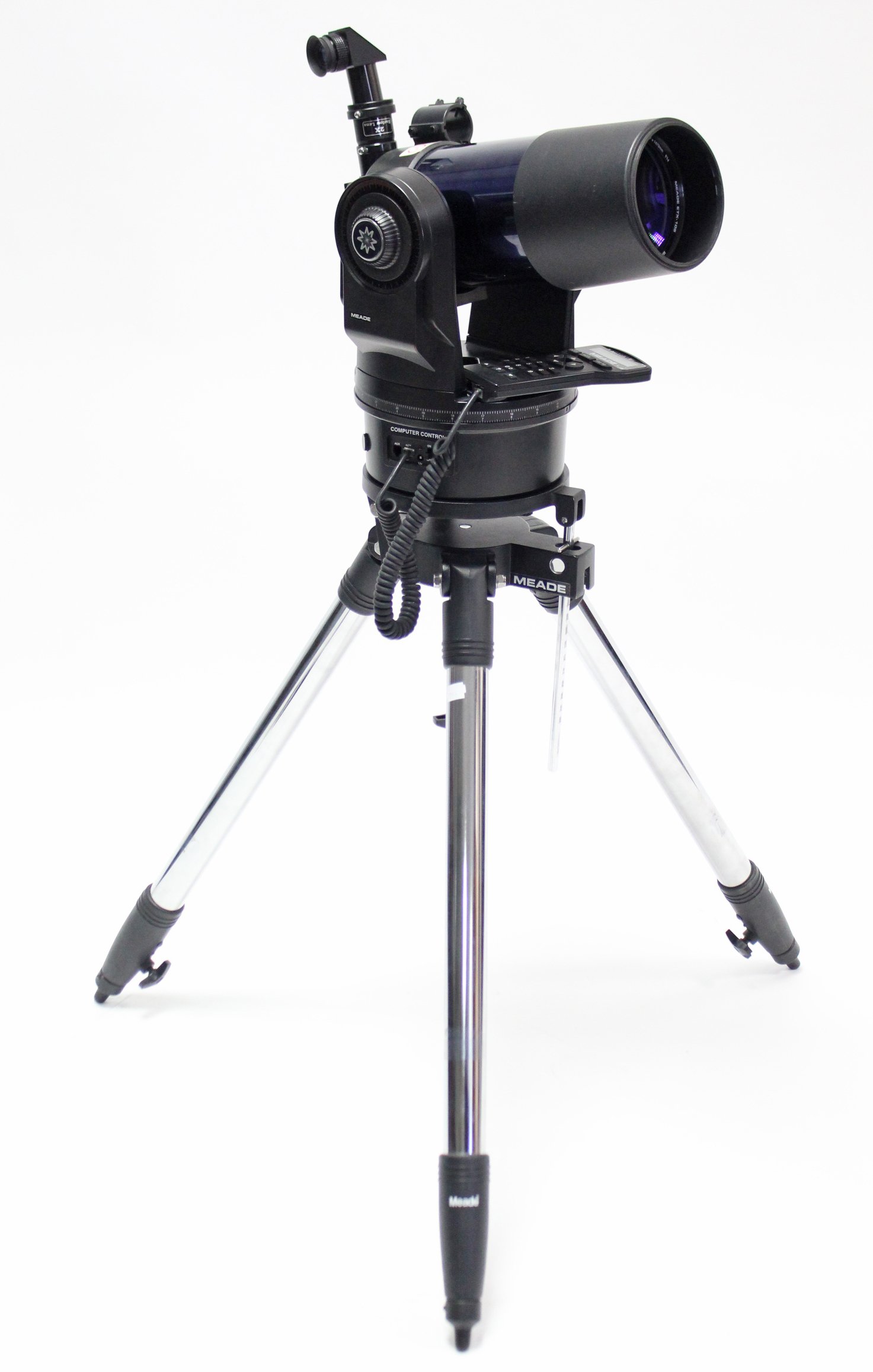 A Meade “ETX-IO5EC” astronomical telescope, boxed, with tripod.