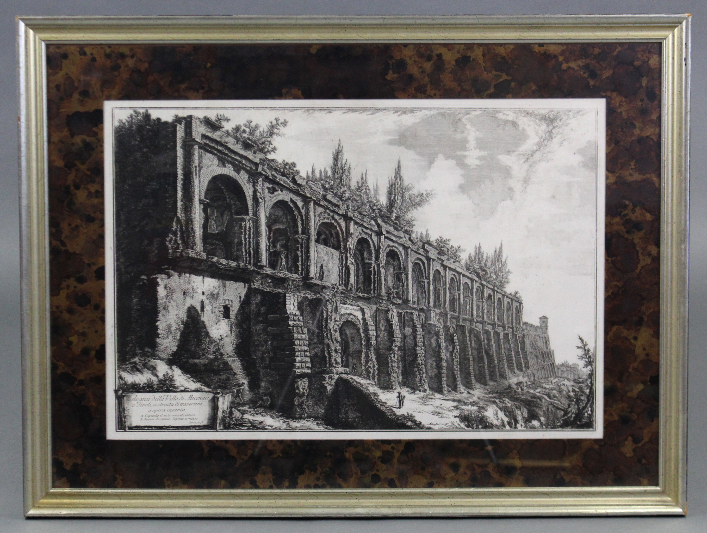 A pair of 18th century black-&-white engravings after GIOVANI BATTISTA PIRANESI (1720-1778), titled: