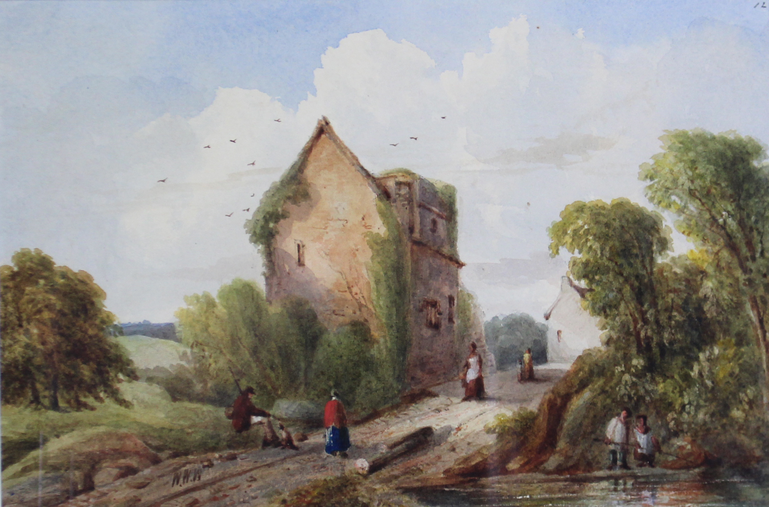 WILLIAM WALTER WHEATLEY (1811 Bristol – 1885 Bath) “Remains of Portbury Priory, Somerset”. Signed