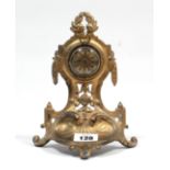 A gilt-metal cased ladies’ fob watch; & a gilt ormolu pocket watch stand, 7” high.