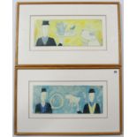 ANNORA SPENCE (born 1963), by and after. A Limited Edition print depicting two figures with a dog