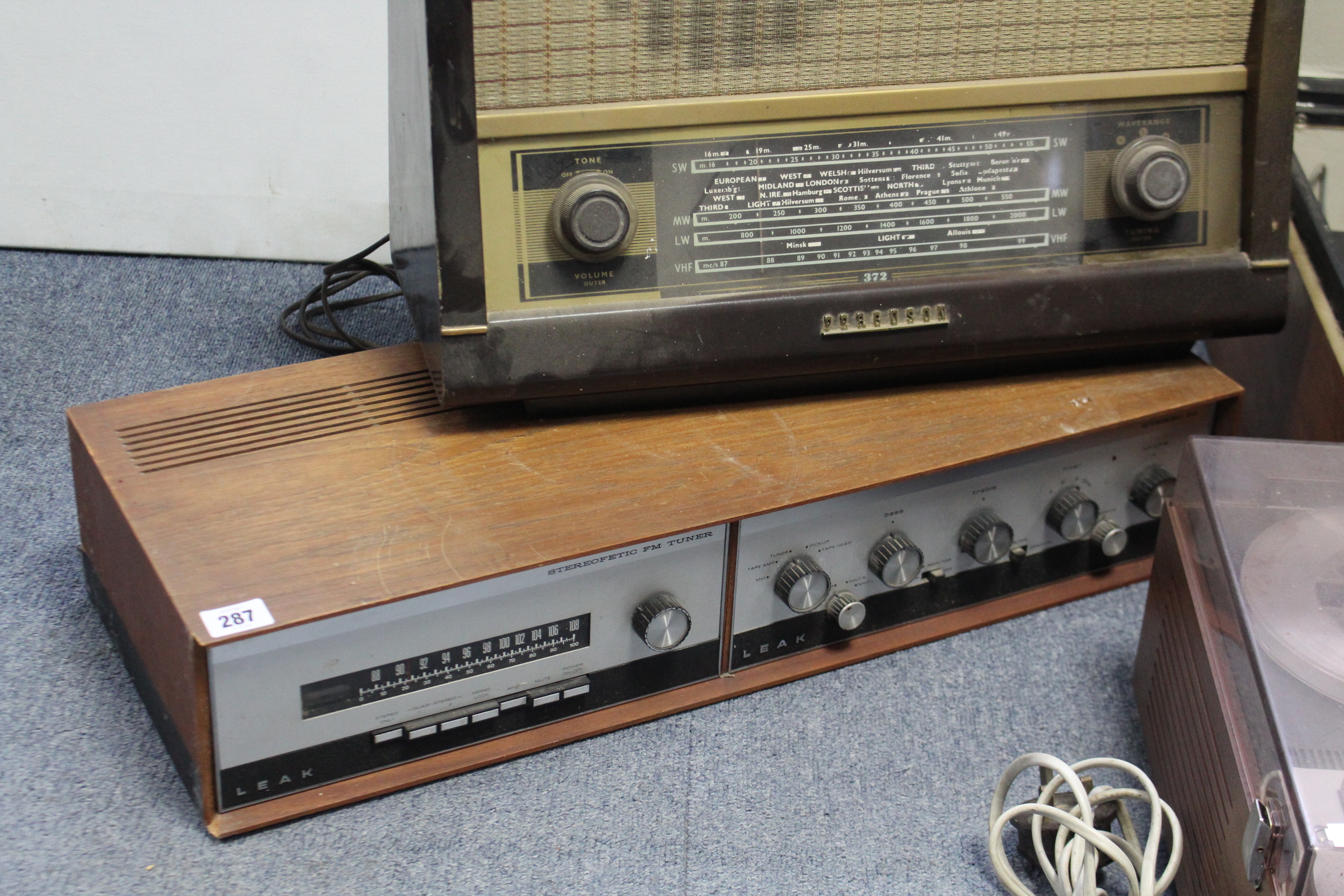 A Leak “Stereo 30” FM tuner; a Philips “N4414” reel-to-reel tape recorder; a Murphy turntable; & a - Image 4 of 4