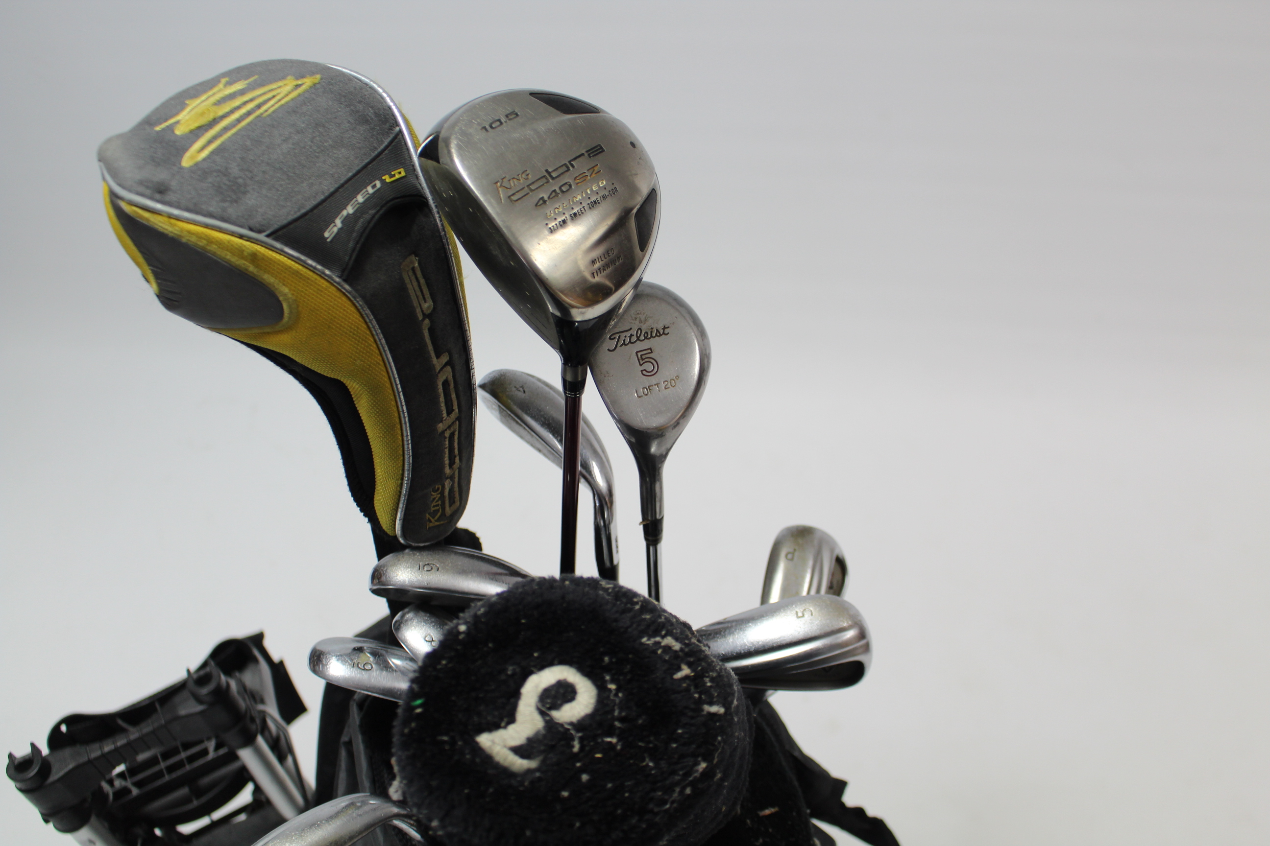 A matched set of fourteen golf clubs with golf club bag & trolley. - Image 2 of 3