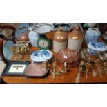 A Portmeirion treacle-glazed oval game tureen; together with two blue & white ginger jars; four