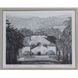 A limited edition black & white print after J.S. Adler titled “Palm Drive” (Ltd. ed. no. 157/275),