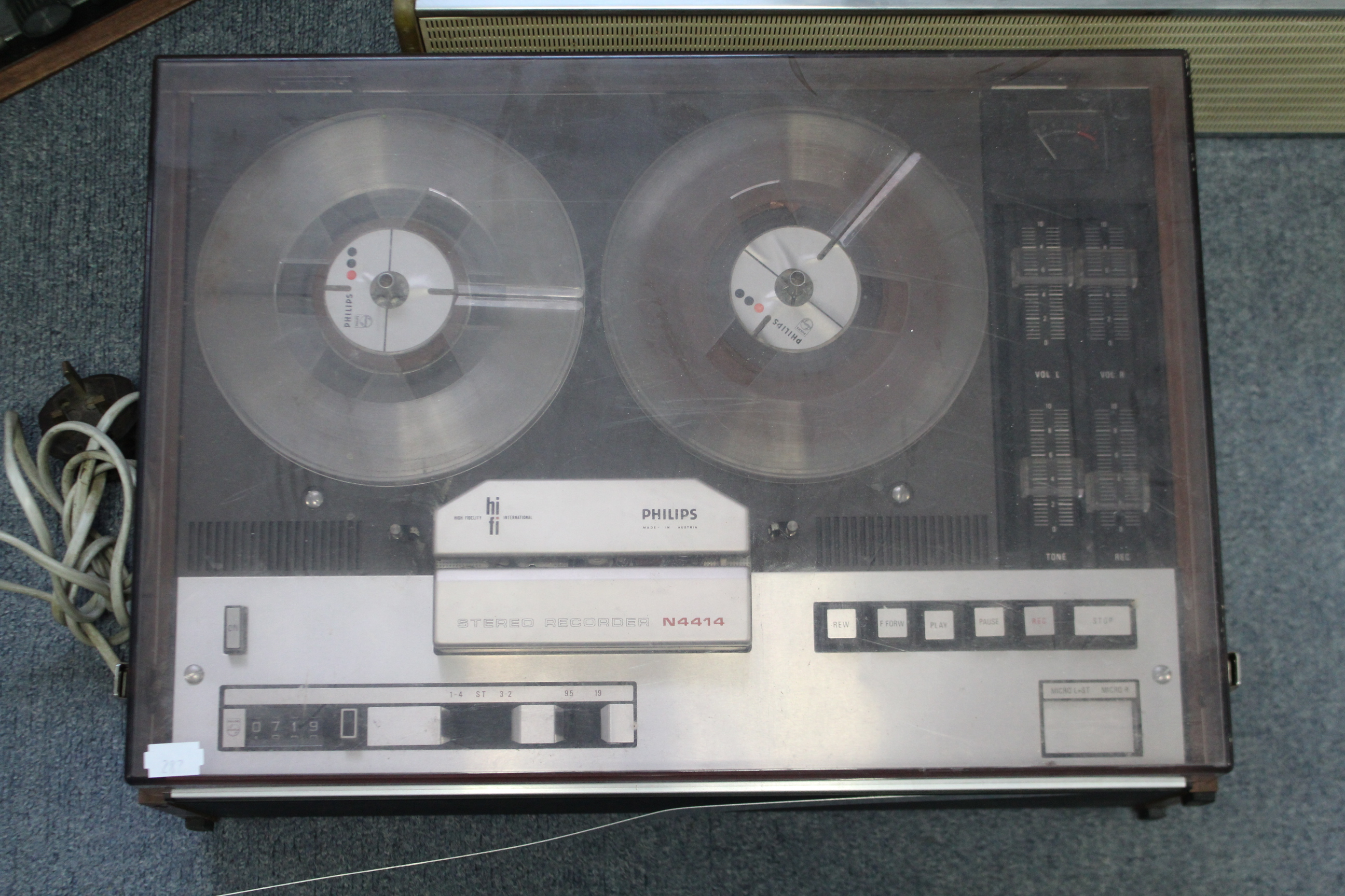 A Leak “Stereo 30” FM tuner; a Philips “N4414” reel-to-reel tape recorder; a Murphy turntable; & a - Image 2 of 4