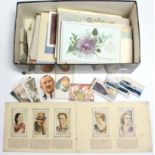 A John Player picture card album “Film Stars”; together with various loose trade cards & greetings