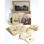 A collection of approximately thirty various loose family photographs & carte-de-visite portrait
