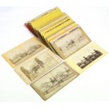 Approximately forty various antique stereoscope cards.