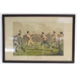 HENRY ALKEN (1785-1851), after. “A Prize Fight”; coloured lithograph by I. Clark, first published