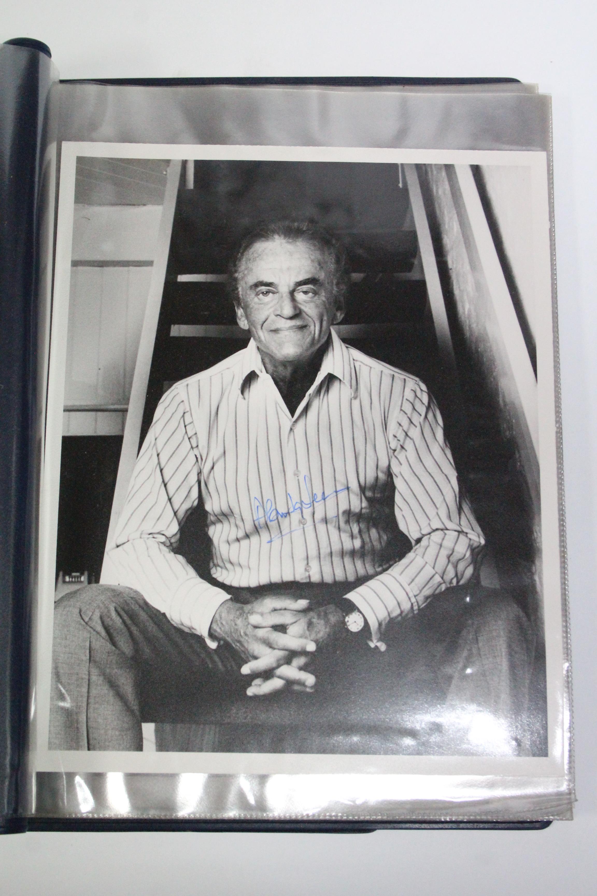 A collection of autographs, most on photographs, including Laurence Olivier, Charlton Heston, - Image 3 of 13
