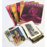Various vintage magazines; & approximately eighty loose postcards.
