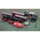 Various items of “OO” gauge rolling stock, track, etc., all unboxed.