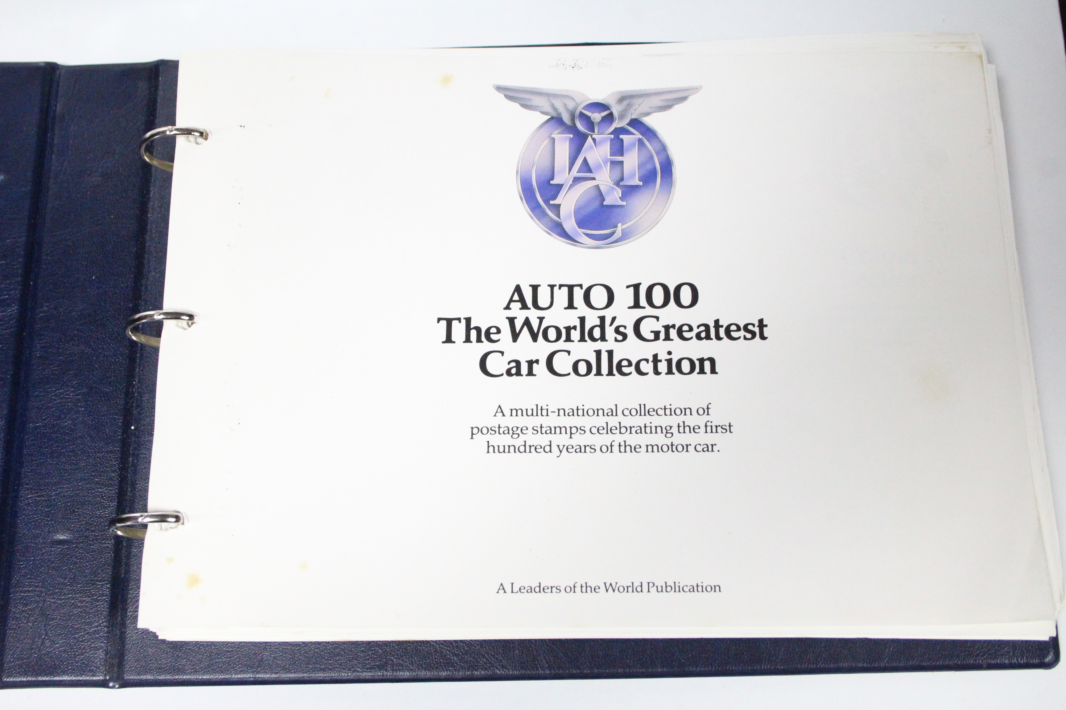 A complete set of “Auto 100 World’s Greatest Car Collection” commonwealth stamps in presentation - Image 2 of 6