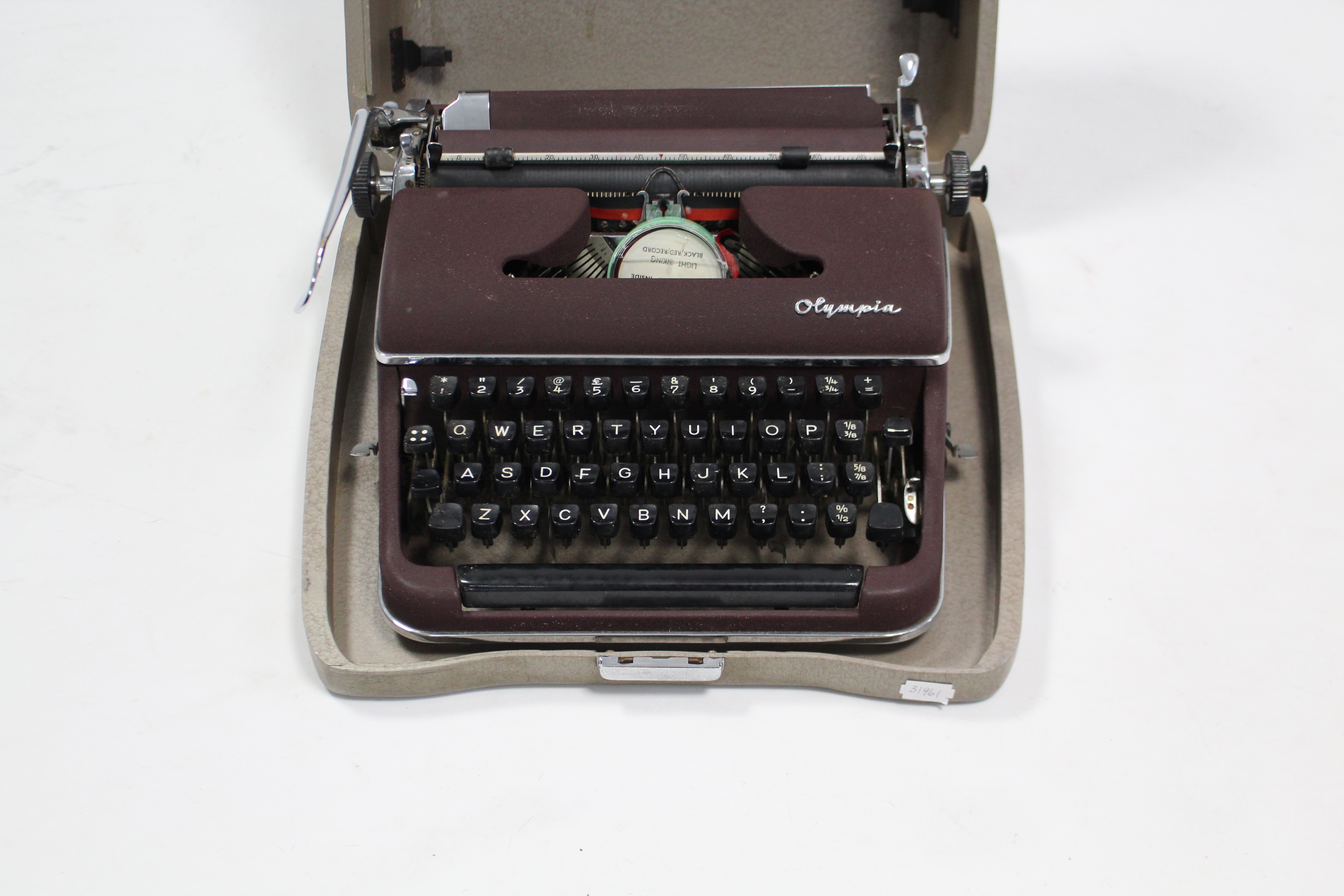 An Olympic portable typewriter, with case. - Image 2 of 2