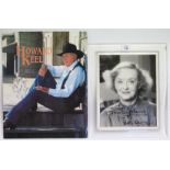 An autographed photograph of the late film actress Bette Davis, 9¼” x 7¼”, in glazed frame; & an