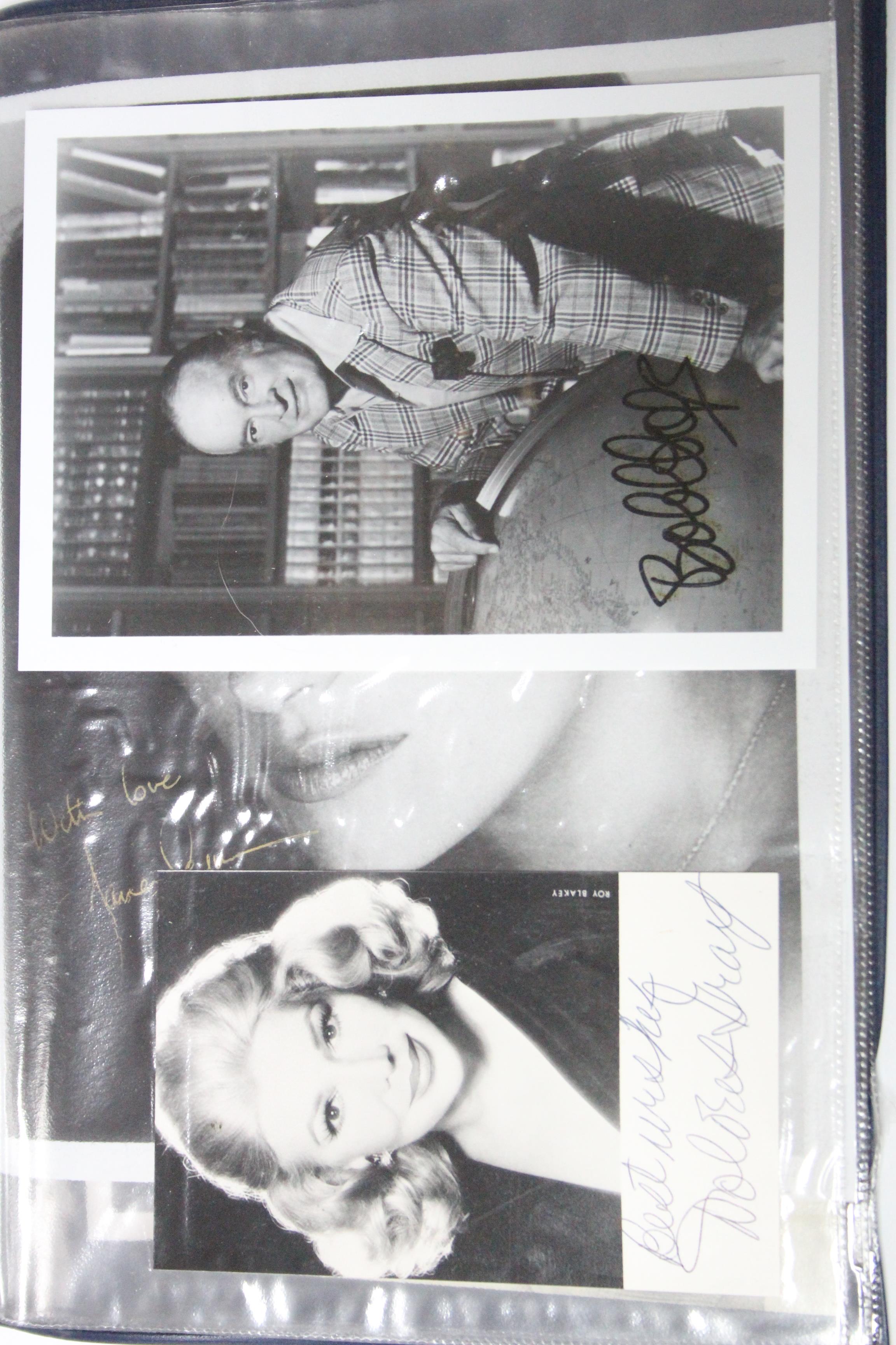 A collection of autographs, most on photographs, including Laurence Olivier, Charlton Heston, - Image 9 of 13