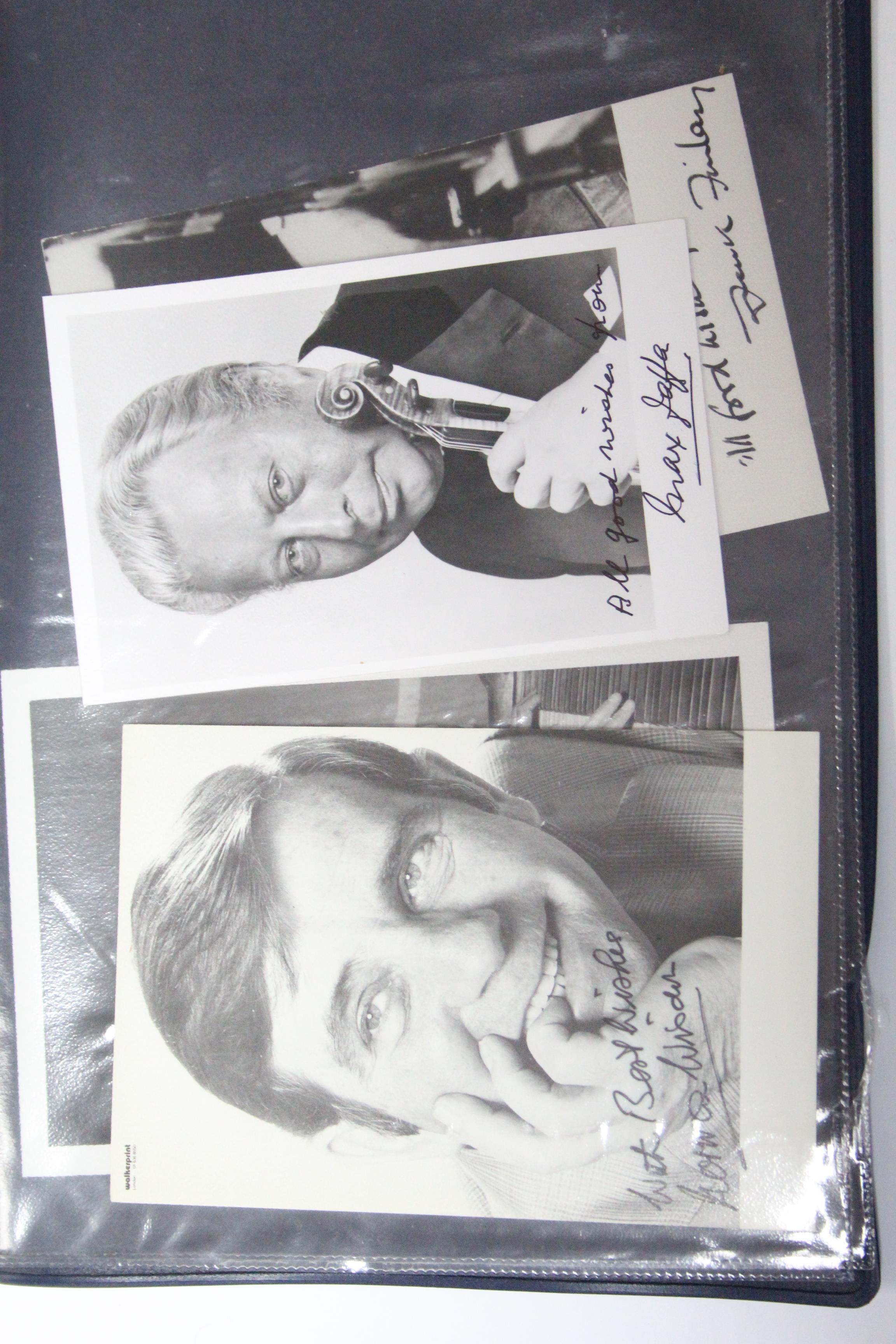 A collection of autographs, most on photographs, including Laurence Olivier, Charlton Heston, - Image 6 of 13