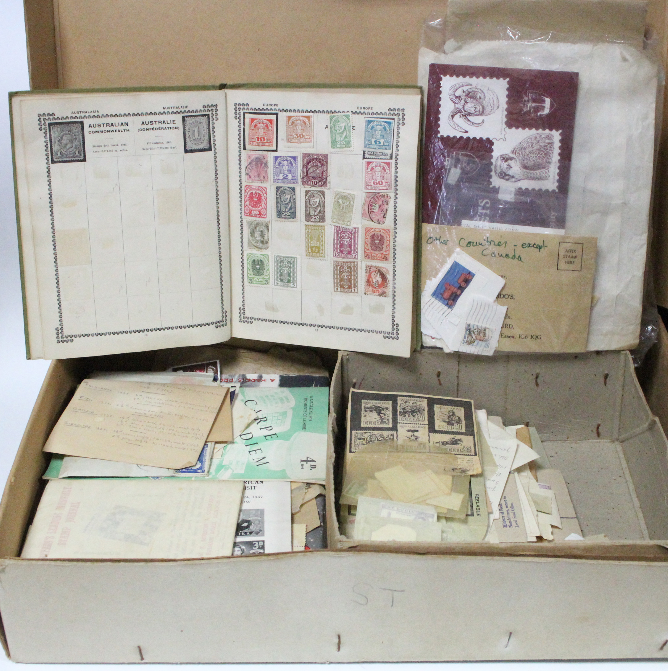 A quantity of G.B. & foreign stamps in small albums, on pieces, & loose; various covers, etc.