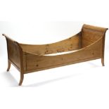 A pine 2’6” sleigh bed.