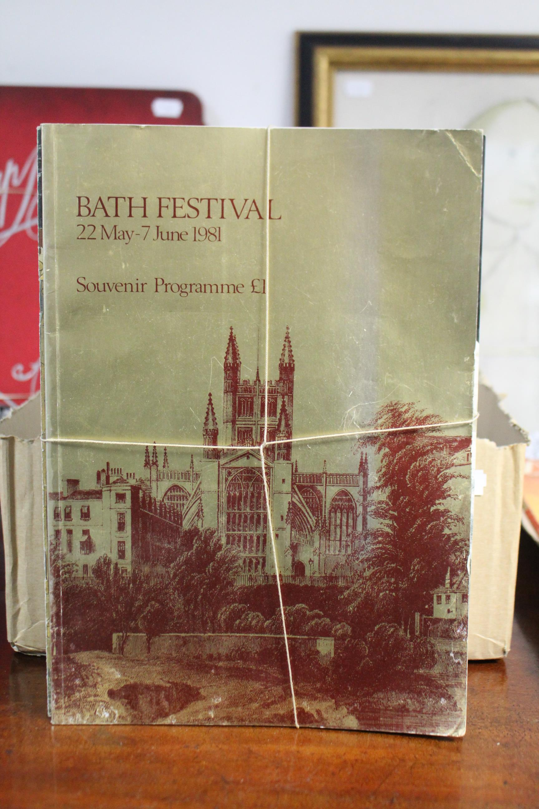 Thirteen “Bath Festival” programmes, circa 1981 onwards; & various other programmes & books.