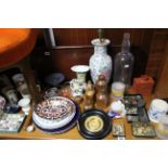 Various items of decorative china, pottery, glassware, etc.