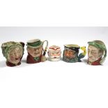 Three Beswick ware large character jugs, “Sairey Gamp” (No. 371); “Tony Weller” (No. 231); & “