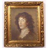A colour printed male portrait study after Thomas Gainsborough, of Dupont Gainsborough, 17” x