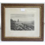 Three black & white prints titled: “Completion of The Cairn on Cairn Gowan”, “Balmoral Forest