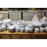 Approximately forty items of Noritake “Humoresque” pattern dinner & tea ware, part w.a.f.