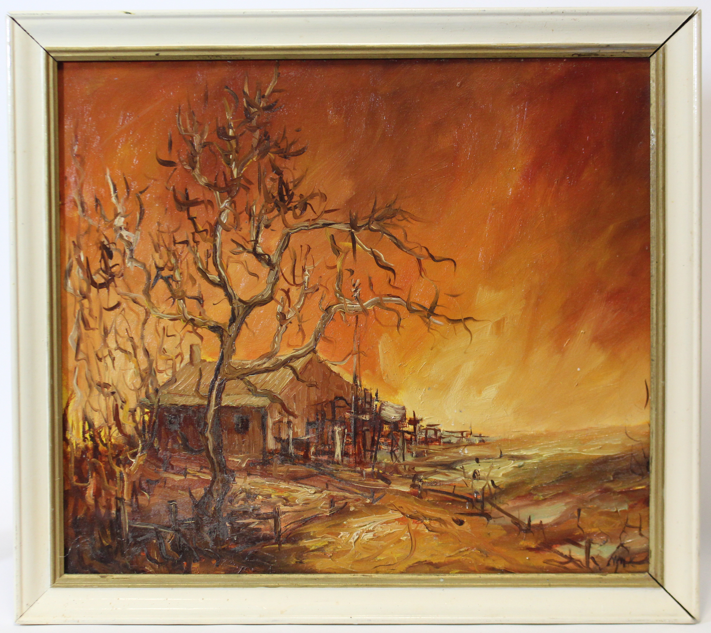 GEORGE “WILK” WILKINSON (b. 1923). “Outback Scene, West Australia”. Signed “Wilk” lower right &