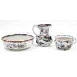 A Mason’s Ironstone china three-piece toilet set comprising a chamber pot, jug, & basin, all with