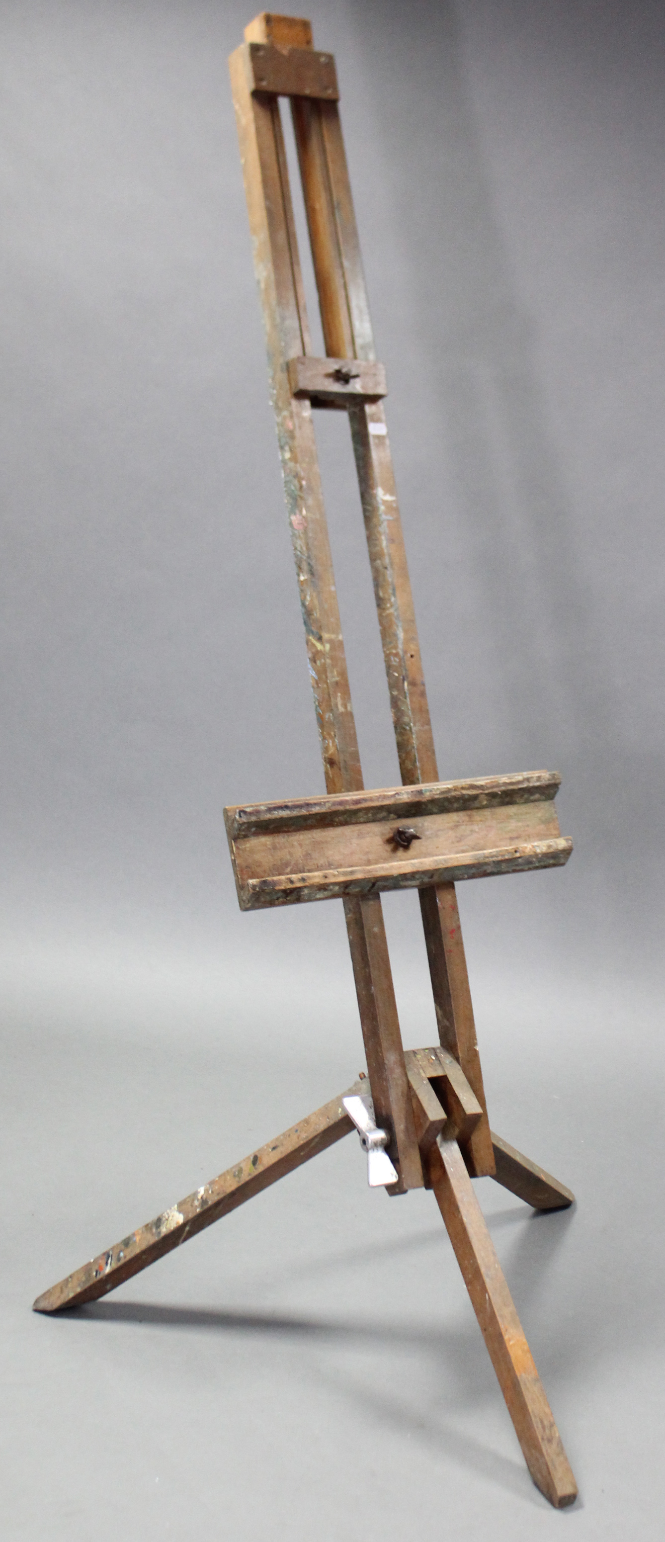 An early/mid-20th century artist’s easel; 72” high.