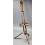 An early/mid-20th century artist’s easel; 72” high.