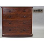 A VICTORIAN FIGURED MAHOGANY CHEST, by JOHNSTONE, NORMAN & Co. of New Bond St., London, formerly