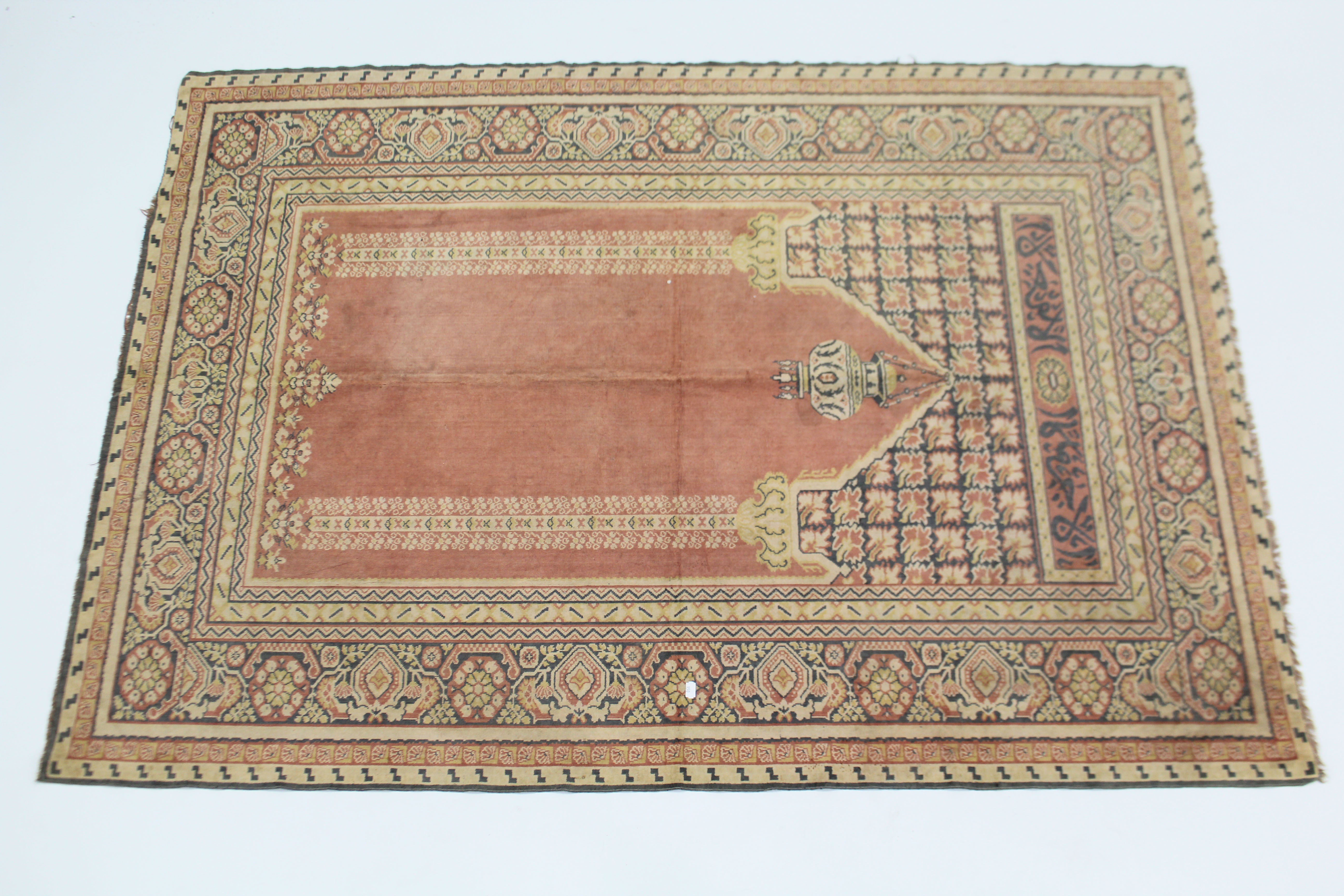 Three various rugs; together with a beech standard lamp; & a square footstool. - Image 4 of 4