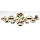 A Simpsons Solian ware pottery “Belle Fiore” pattern forty eight piece part dinner & tea service,