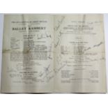 A 1940’s Salisbury Arts Theatre programme “Ballet Rambert”; together with a coloured etching by