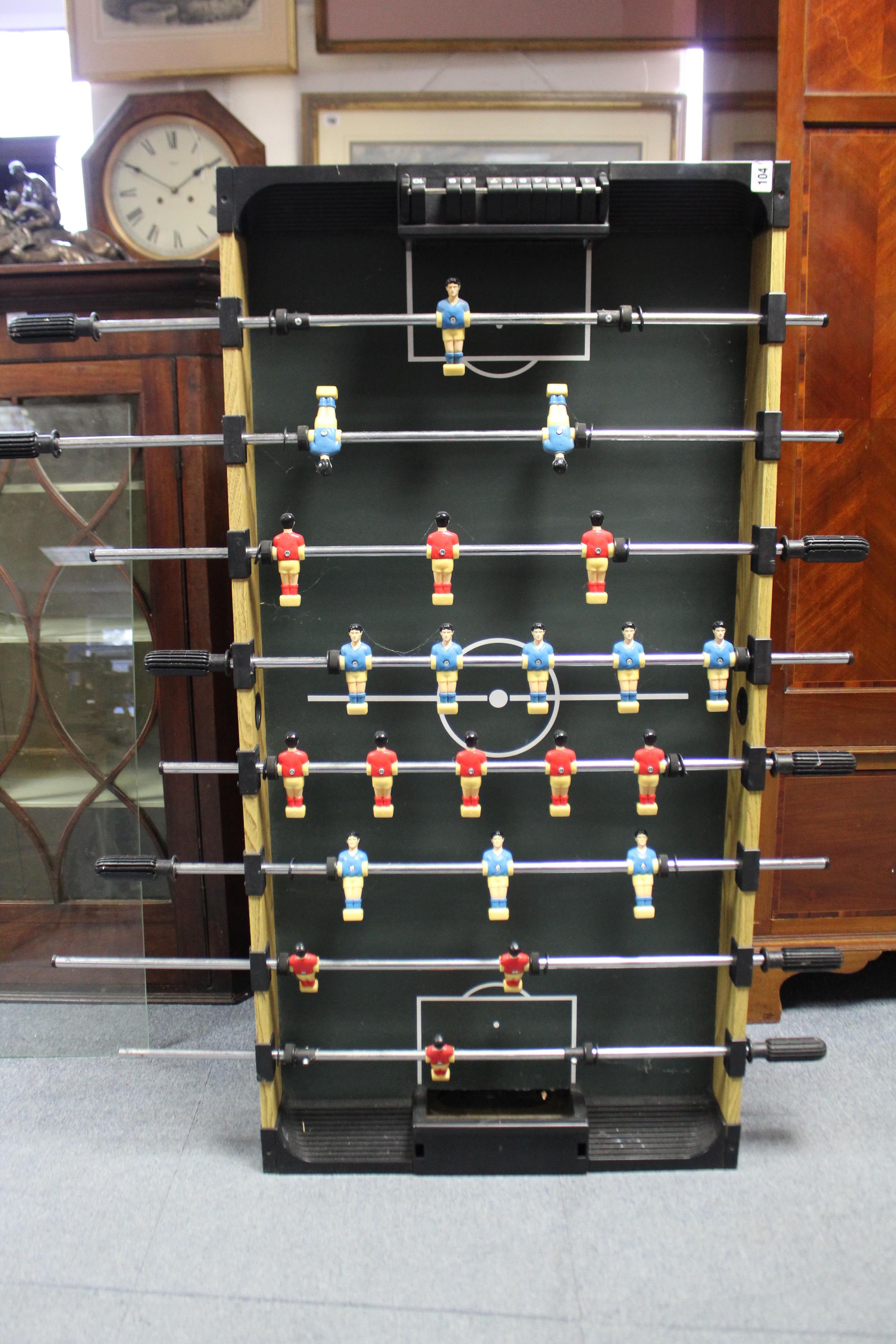 A B.C.E. table football game on square legs, 4’ x 2’. - Image 3 of 4