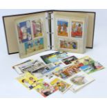 Approximately two hundred & seventy postcards – all humorous scenes, circa early-mid 20th century,