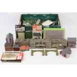 A collection of Hornby model railway accessories.