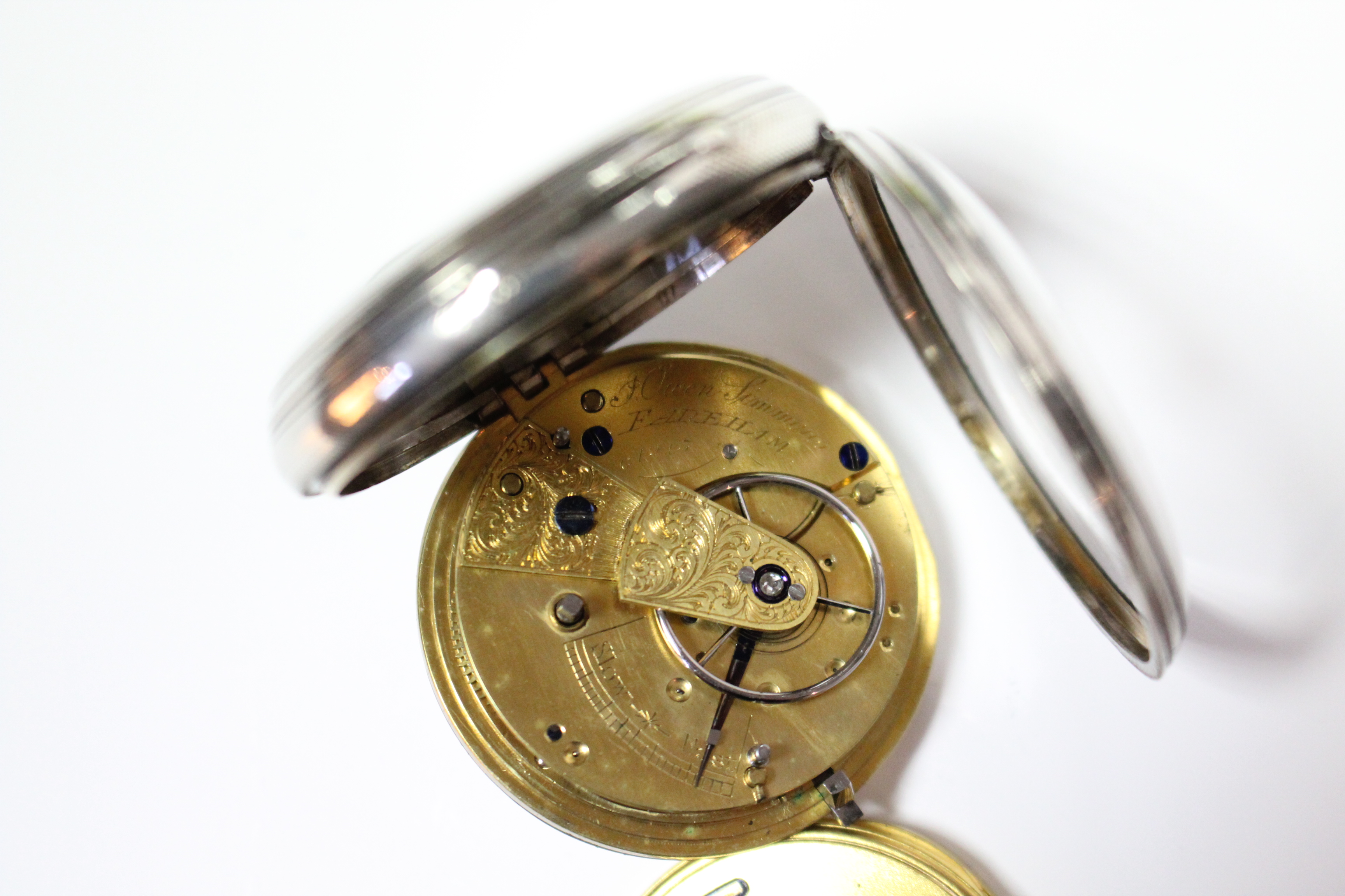 A Victorian silver gent’s pocket watch by I. Owen Simmons, Fareham, No. 64945, with verge - Image 5 of 6