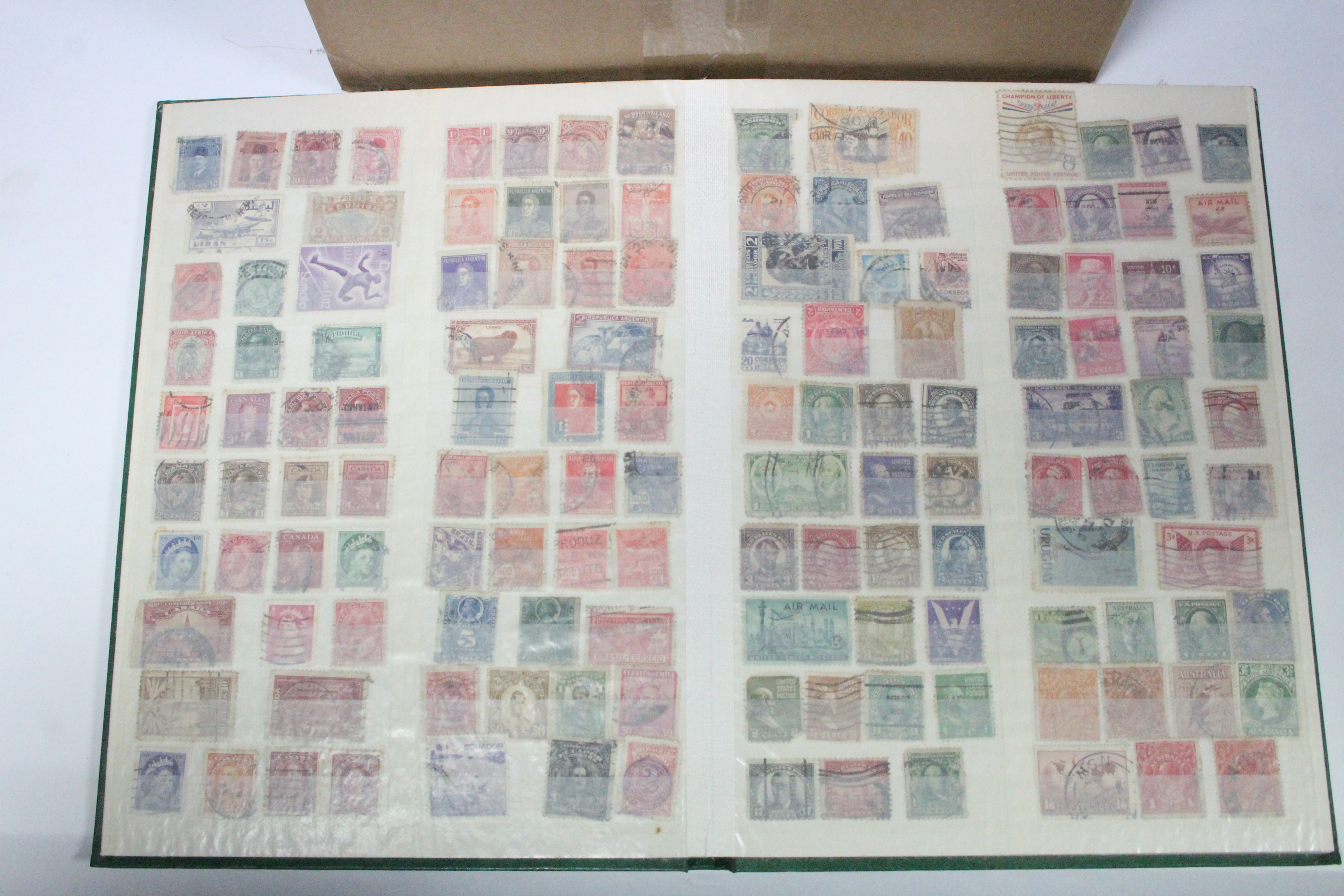 A collection of G. B. & foreign stamps in two stock-books, a small album, & loose; an empty stock- - Image 2 of 2