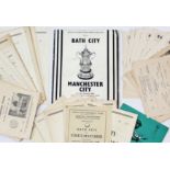 Thirty three various Bath City football programmes, circa 1949 onwards; & a Bath City Football