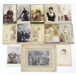 Approximately thirty various late 19th/early 20th century carte-de-visite portrait studies & cabinet