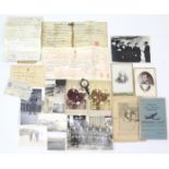 Various WWII photographs, postcards, ephemera, etc.