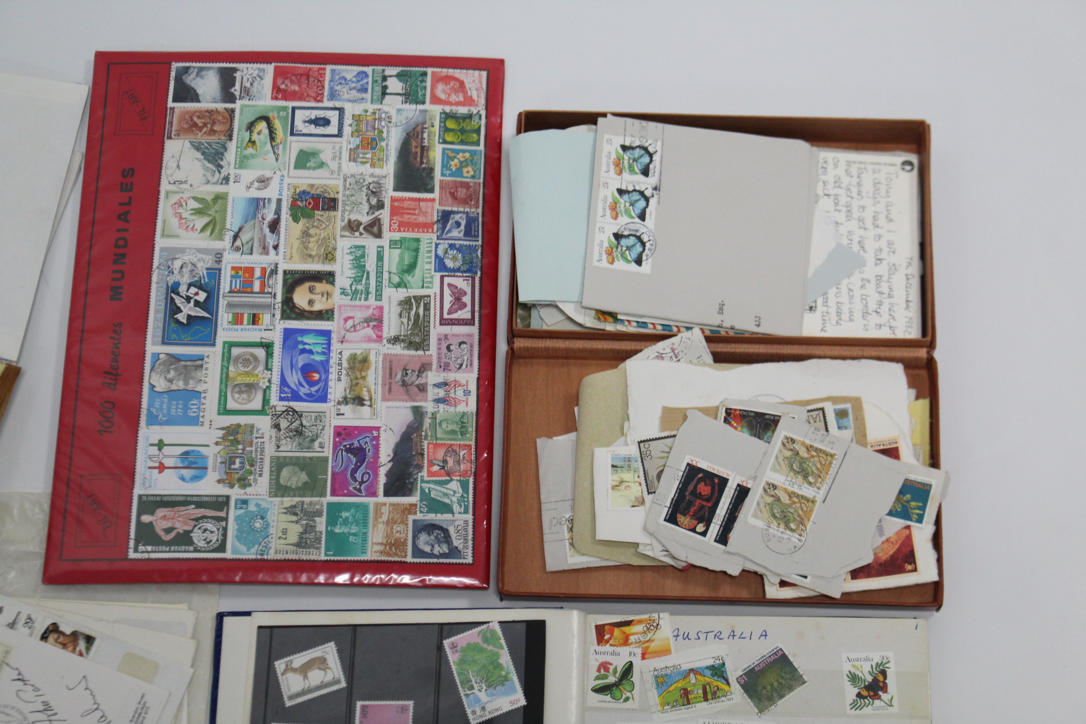 A small collection of G. B. & foreign stamps in one stock-book, loose, & on pieces; also various - Image 3 of 4